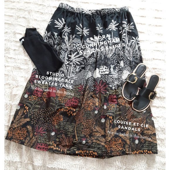 Sandra Cunningham Designs Women's Black and Brown Multicolor Skirt - Picture 3 of 10